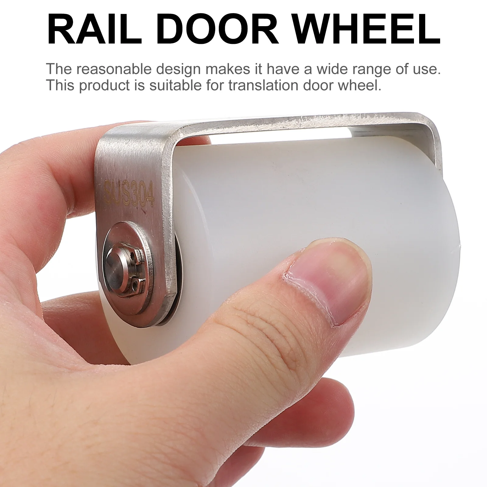 

2Pcs Slide Gate Guide Roller Nylon Hard Pulley Block Post Welded Bracket Smooth Sliding Gate Operation Rail Door Wheel