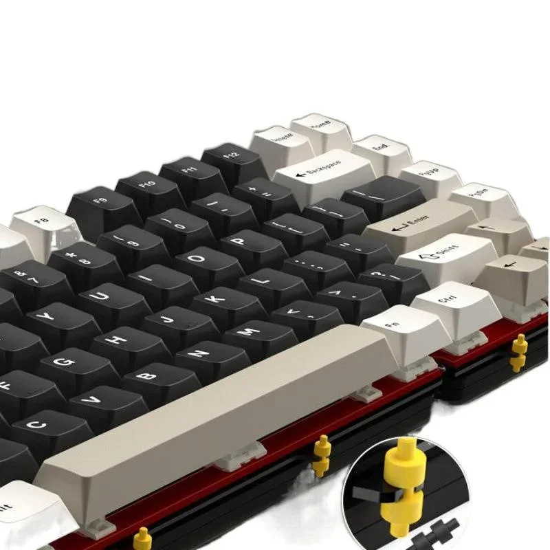 75 Mechanical Keyboard Aluminum Alloy Three-Mode RGB Wireless Custom Hot-Swappable RGB Wireless Keyboard