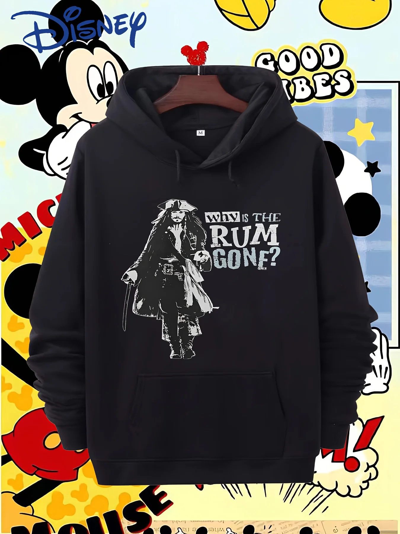 Disney Pirates des caraïbes hommes et femmes Pirates noirs Jack Sparrow sweat à capuche pull haut dessin animé imprimé