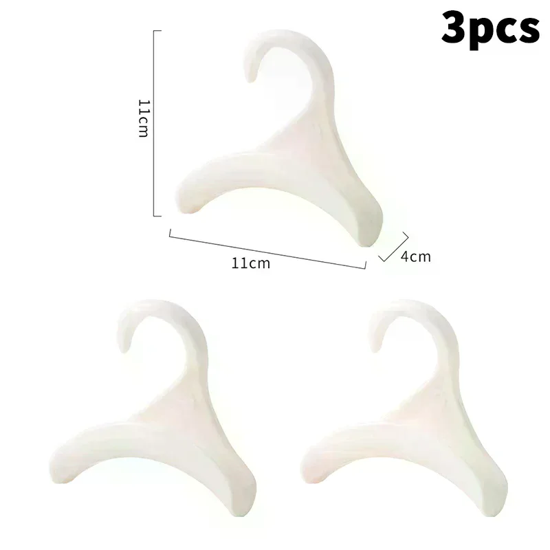 3/5pcs Widen Plastics Hanger Connection Hook Stackable Space Saving Storage Multifunctional Bag And Hat Hanging Rack