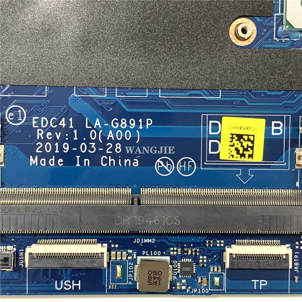 Imagem -03 - Usado para Dell Latitude 5400 Placa-mãe do Portátil Srffx I58265u La-g891p Cn03cy3r 03cy3r 3cy3r 100 Totalmente Testado