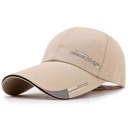 Long Bill Cap For Men Women Extra Long Baseball Cap Cotton Long Visor Hat Adjustable Outdoor Long Brim Fishing Sun Hat