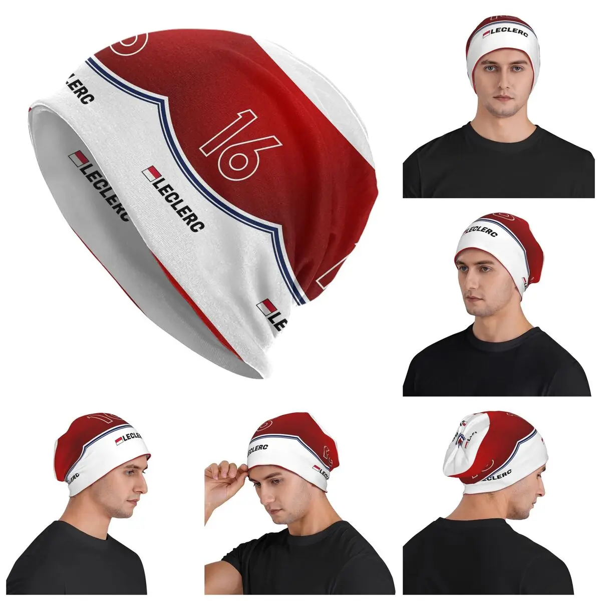 F1 2018 - #16 Leclerc Skullies Beanies Hats Warm Autumn Winter Outdoor Cap Knitted Bonnet Caps for Unisex Adult