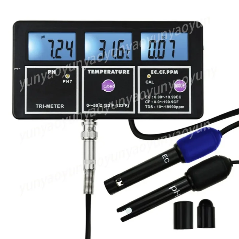 5-in-1 Wassertester zur Messung von PH EC CF TDS Temperatur für Aquarium Trinkwasser Poolwasser-Tests