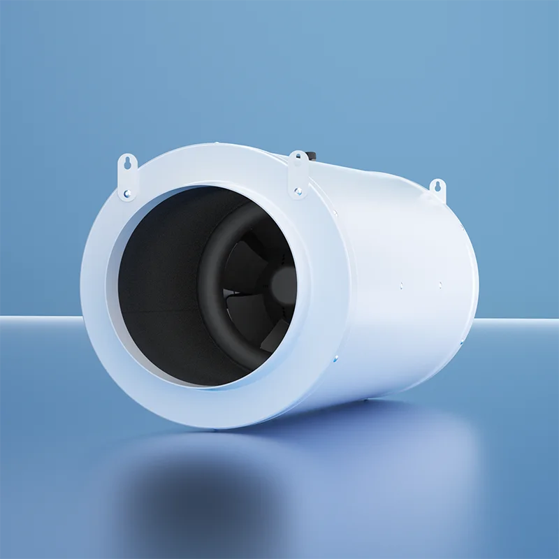 Silenced Axial Fan / Duct In-inline Fan 250mm 10 Inch 150W More Airflow with Carbon Filter