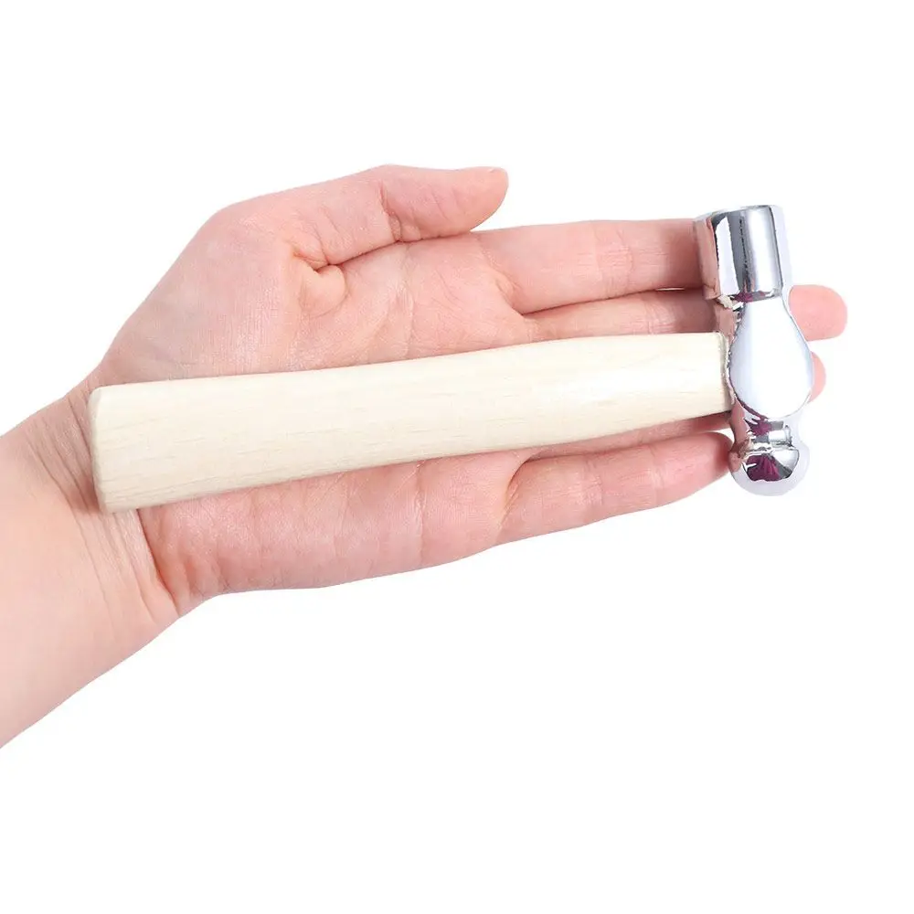 

Car Escape Tool Round Head Mini Hammer Wooden Handle Small Double-Faced Hammer Multi Function Ball Peen Hammer Smashing Walnut