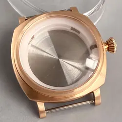 CUSN8 Bronze/Steel 42mm Dive Square Watch Case Polish BezelSapphire Fit for NH35 2824 PT+35mm California Dial For Radiomir PAM