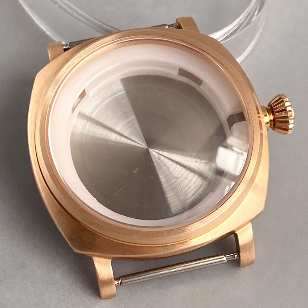 CUSN8 brąz/stal 42mm kwadratowa koperta zegarka nurkowego polska ramka szafirowa pasuje do NH35 2824 PT + 35mm tarcza kalifornijska dla Radiomir PAM