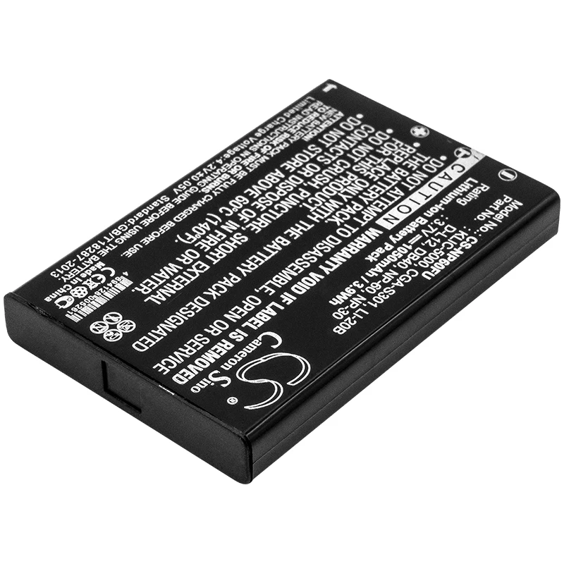 Replacement Battery for CREATIVE  DiVi CAM 428 NP-60 3.7V/mA