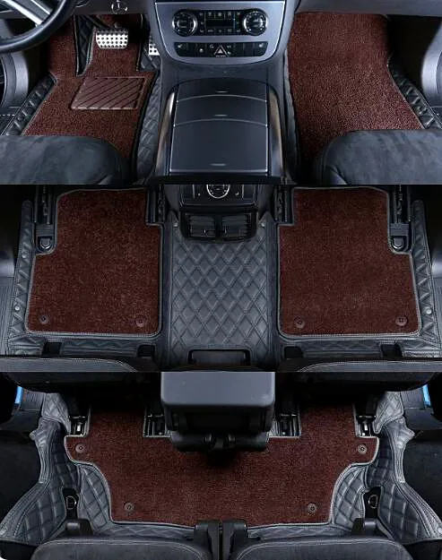 

Custom full set car floor mats for Toyota Fortuner 7 seats 2024-2016 Top quality rugs double layers carpets for Fortuner 2020