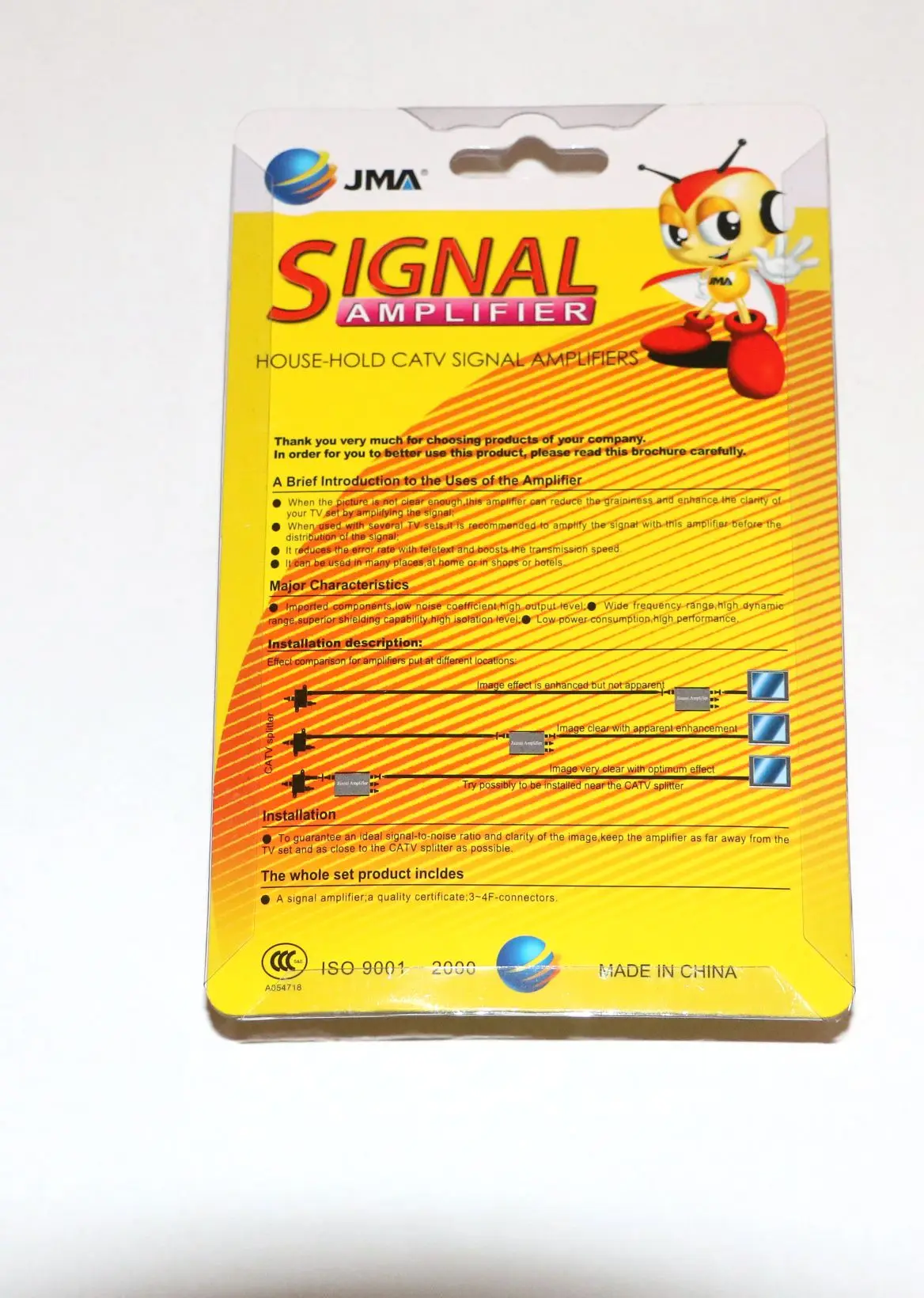 8620SA2 DTMB Cable TV Splitter Amplifier 20DB Digital TV Antenna Signal Booster Home TV Equipment EU Plug 220V 50/60HZ 3