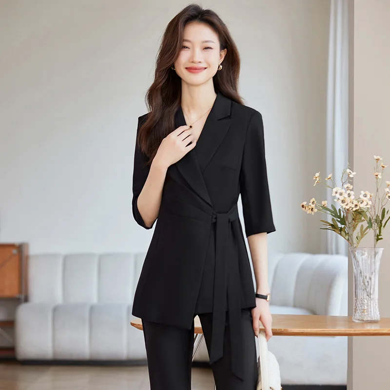 2024 Nieuwe Mode Elegant Professioneel Hoogwaardig Casual Wit Pak Lente-En Zomerpak Voor Dames Koreaanse Stijl Slim Fit