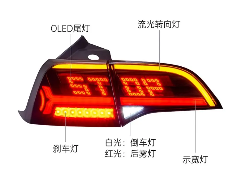 car accessories bumper tail light for Tesla Model Y taillight LED Reflector 2017~2021y Taillamp for Tesla Model 3 fog lamp