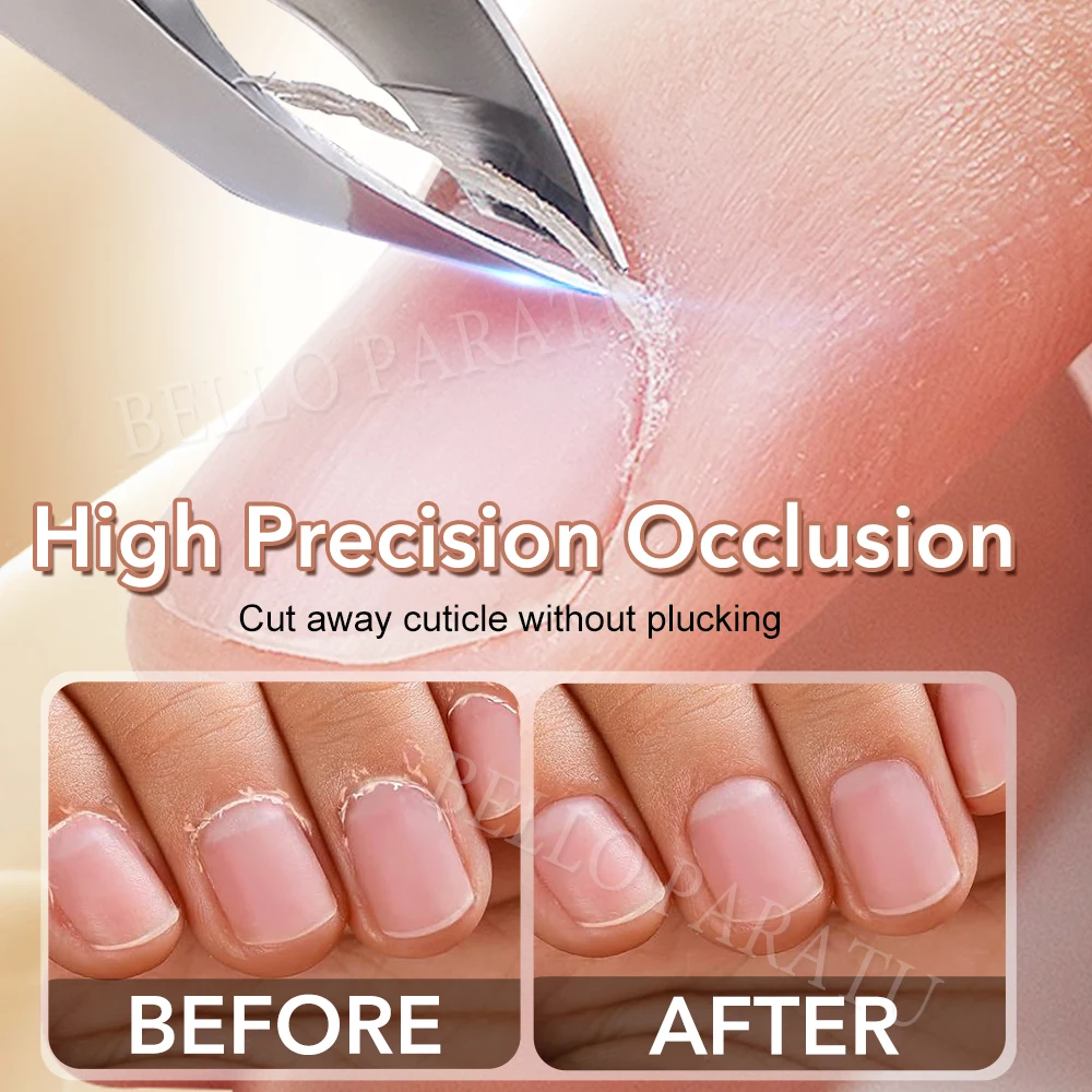 1 Uds. Pinzas para cutículas de 5mm y 3/4 mandíbulas, cortaúñas profesionales de acero inoxidable con cuchillas afiladas, herramientas de manicura para uñas