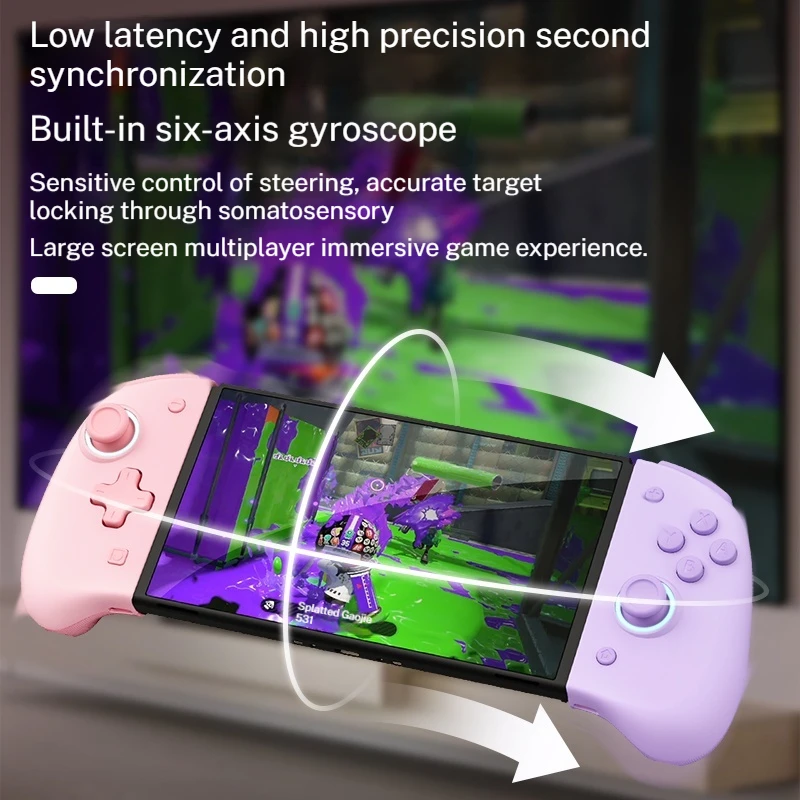 Candy Pop GamePad for Switch / Turbo Auto-fire One button to wake up Six-axis somatosensory Colorful RGB Light E-sports Games