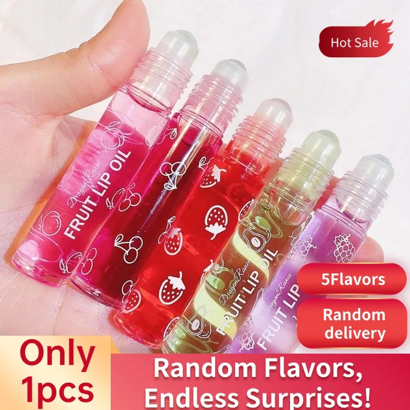 

Hydrating Roll-On Lip Oil Gloss Hyaluronic Acid Nourishing Lip Balm for Smooth, Plump Lips All-Day Moisture & Glossy Shine
