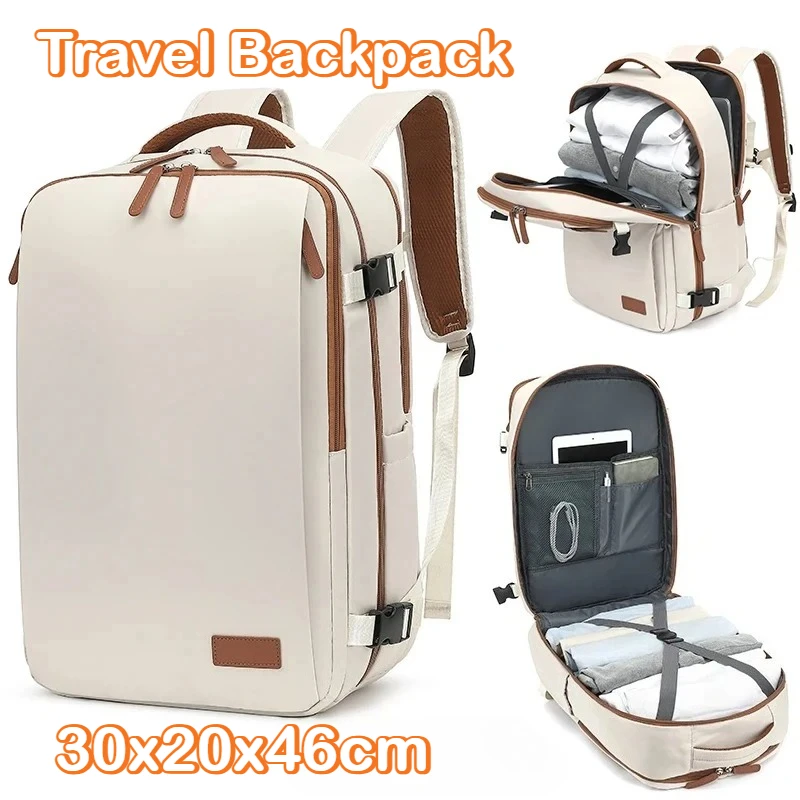 

Travel Backpack 40x20x30 Cabin Plane Approved Waterproof Expandable Weekender Laptop Backpack with USB Port Carry-On Luggage Bag