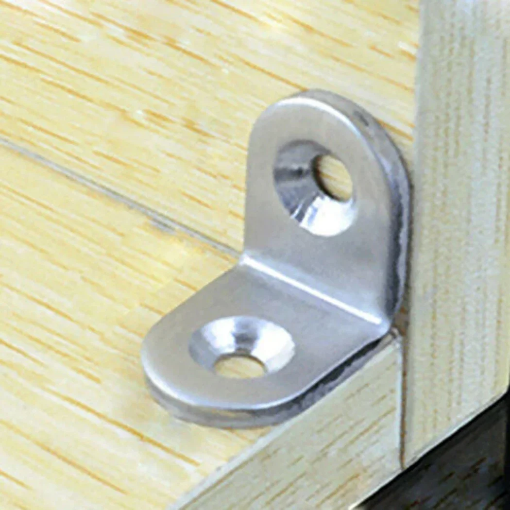 Staffe angolari a forma di L da 10 pezzi supporto per mensola con codice angolare in acciaio inossidabile per Hardware per mobili per guardaroba a battente per sedia da tavolo