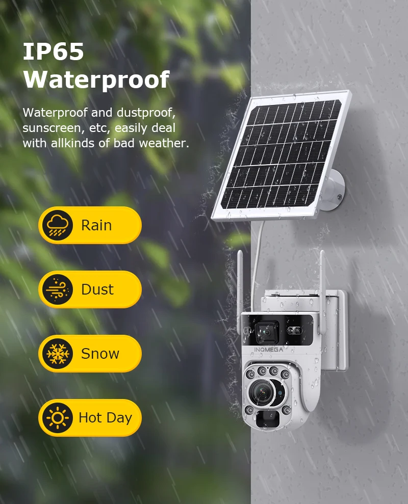 INQMEGA 12MP 60X Optical Zoom Solar Securty Camera Outdoor 4G/WiFi Dual Screen Two Way Talk Auto Tracking CCTV Camera Ubox App view 6