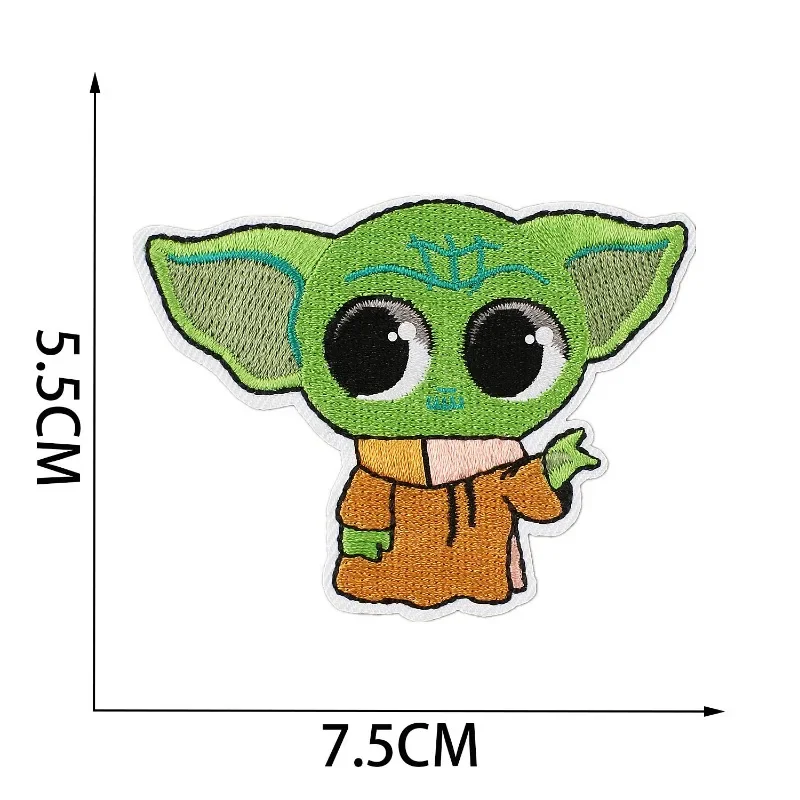 Star Wars Baby Yoda Cartoon Patch Embroidery Magic Patch Iron on Patches for Clothing Thermoadhesive Jacket Ironing Sew Stickers