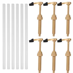 6Pcs Coffee Syrup Pump Reusable Pump Bottle Dispenser 10CC No Dripping Pressed Coffee Syrup Pump Dispenser for Most 750ml Bottle