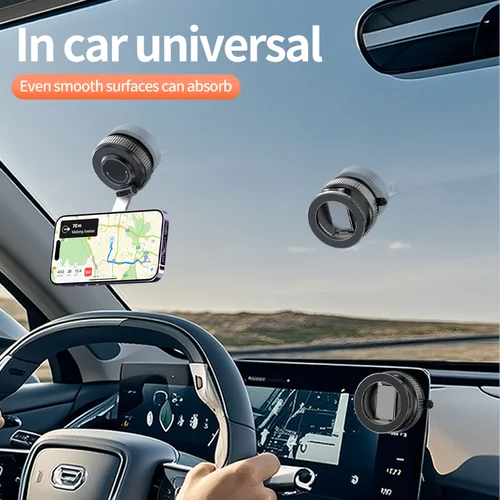 Imagen 2 del producto 2025 Nuevo soporte eléctrico para teléfono de coche con adsorción al vacío 360 ° Soporte magnético fuerte de rotación para teléfono inteligente iphone12-16 Pro Max