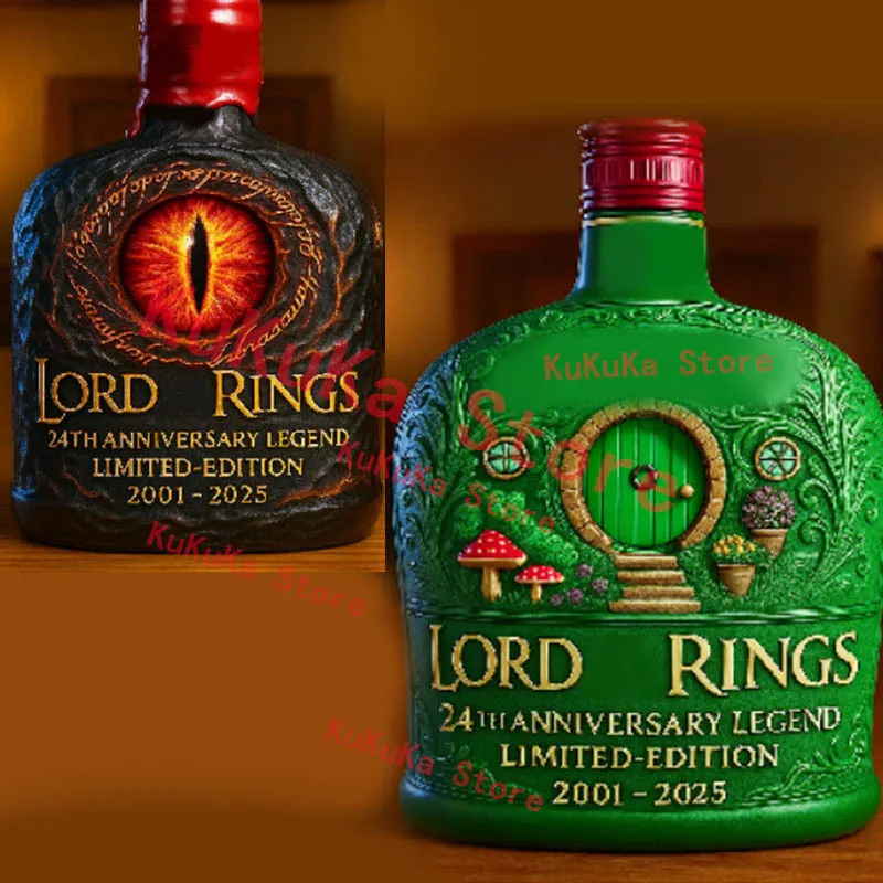 Creative Lorded Of Rings Bottle Medieval Rings King Whiskey Bottle Figure 24th Anniversary Commemoration Decor Statue Collection
