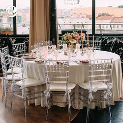 5 Pcs Hot Crystal Chiavari Detachable Clear Acrylic Resin Funiture Wedding Chair For Wedding Moment Or Hotel Party