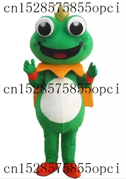 Adult Cartoon Frog Mascot Costumes Fancy Dress Party Frog Prince Mascotter Cosplay Costumes Brithday Chase Prop Clothing Fursuit