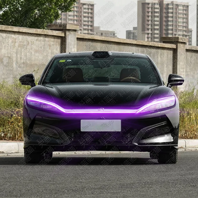 

Для BYD Han L фары, пленка для изменения цвета бровей, светящаяся защитная пленка для бровей, защита от царапин