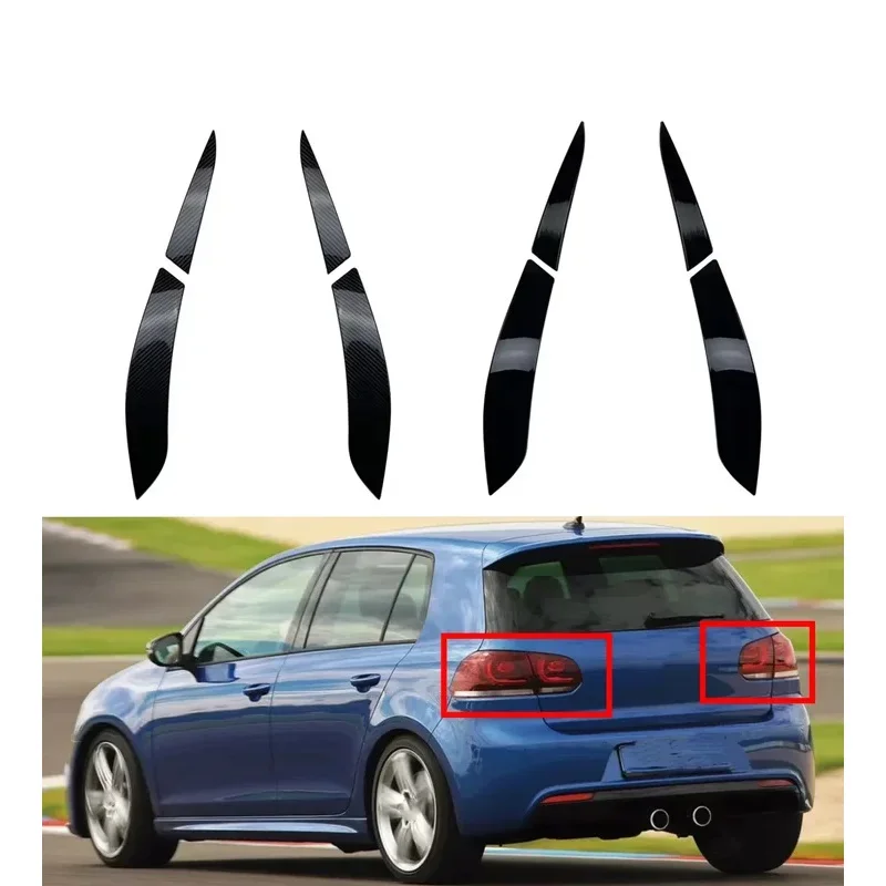 

4PCS Rear Tail Light Lamp Eyelid Trim Cover Headlights Eyebrow Eyelids Trim For Golf 6 MK6 2008 2009 2010 2011 2012 2013