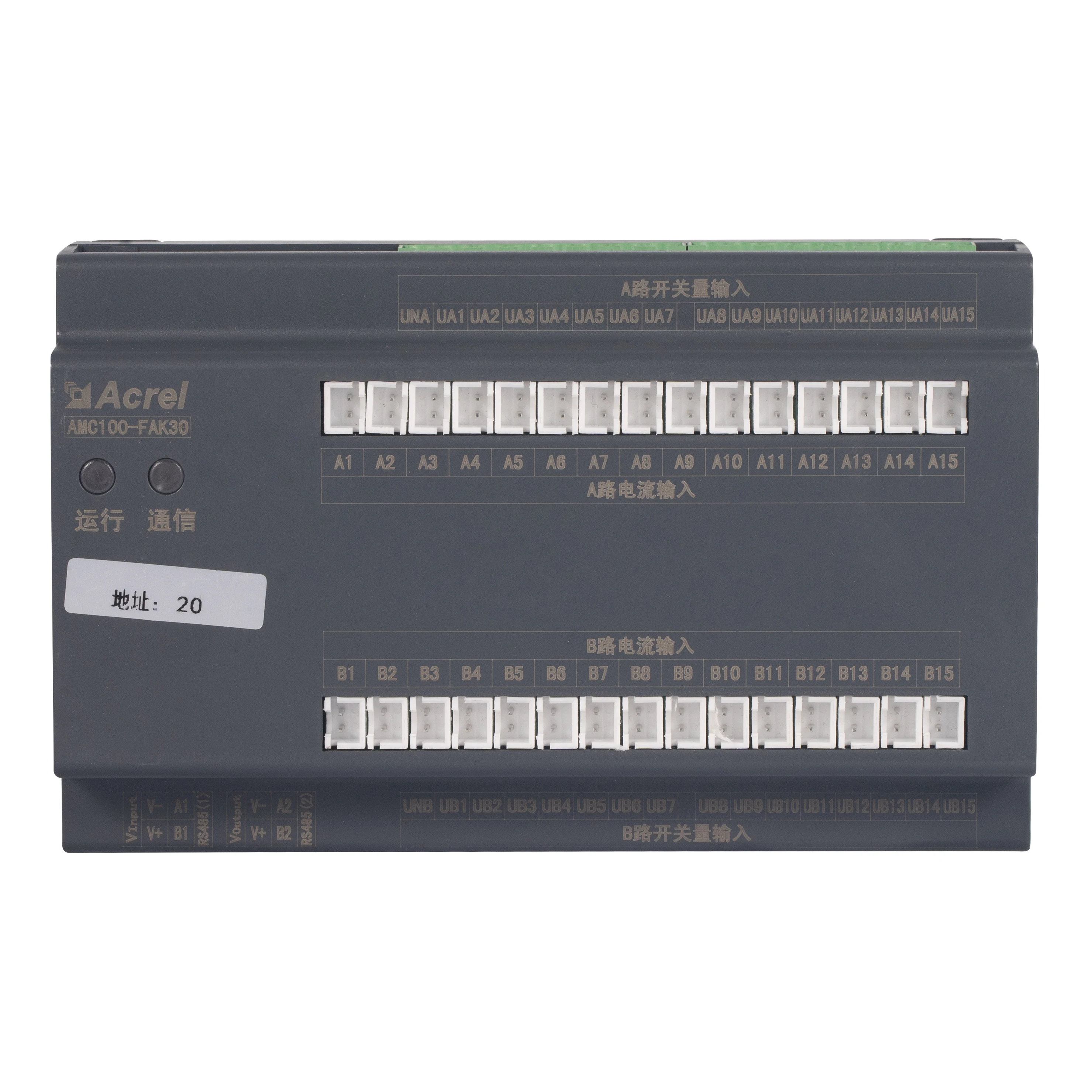 Acrel AMC100-FAK30 AC digital power consumption monitor 30 channels single phase or 10 channels 3 phase for IDC with modbus-rtu