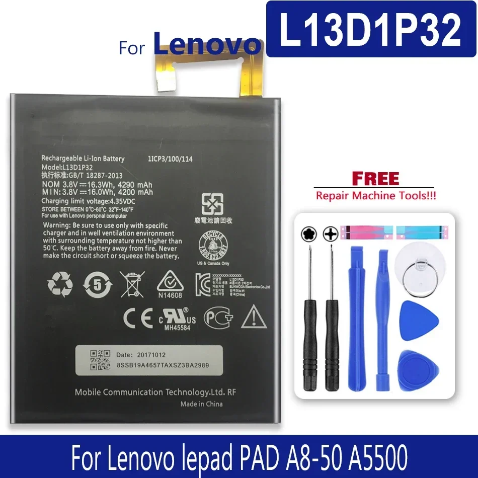 

4290mAh, L13D1P32, Battery For Lenovo Lepad A8-50, A5500, S8-50, Tab 3, 8 Inch, TB3-850F, TB3-850M, Supply Tracking Number