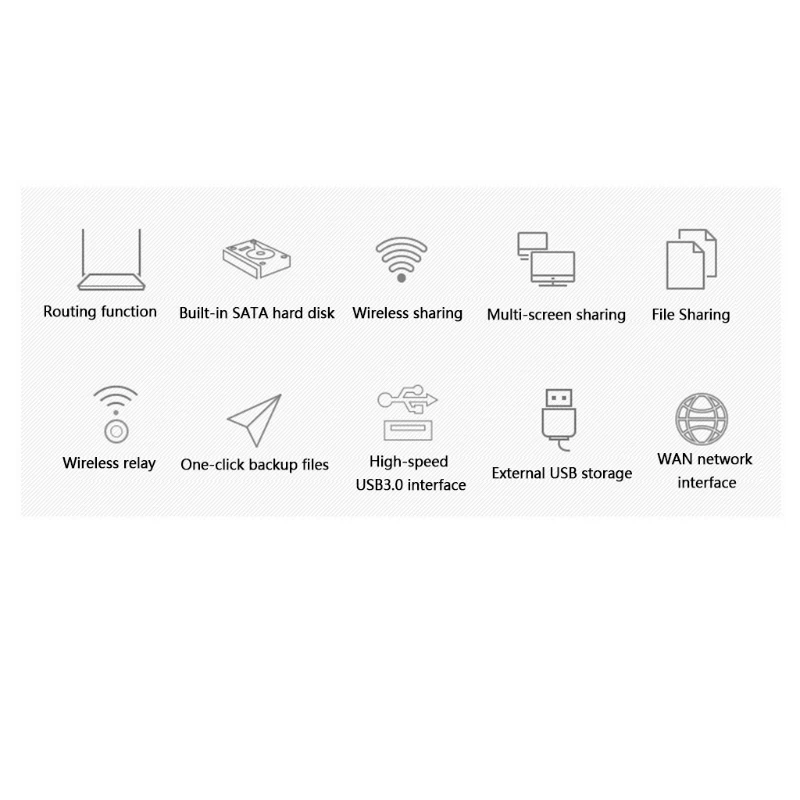 Imagem -02 - Network Streaming Server Storage para Case Gabinete Portátil Hdd Ssd Usb 3.0 Rj45 Ethernet Nas 3.5