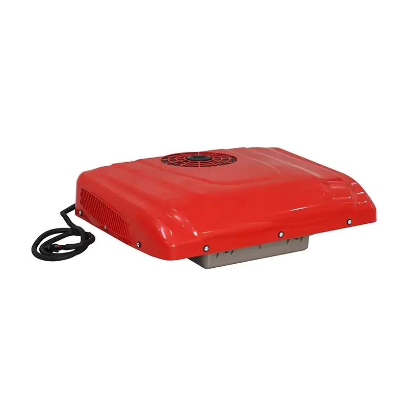 Auto Rooftop Electric 12V 24V DC Parking Cooler Red White Parking Air Conditioner for Caravans RVs Trucks