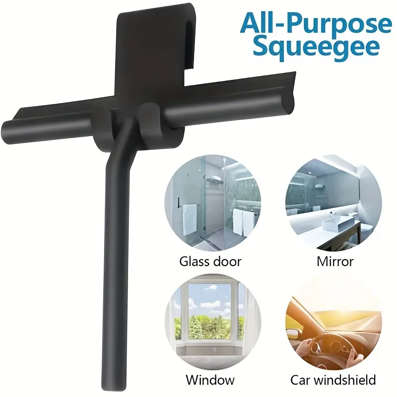 1pc, Handheld Shower Squeegee, Glass Wiper, Household Cleaning Squeegee, Water Removal Scraper, Suitable For Shower Doors,