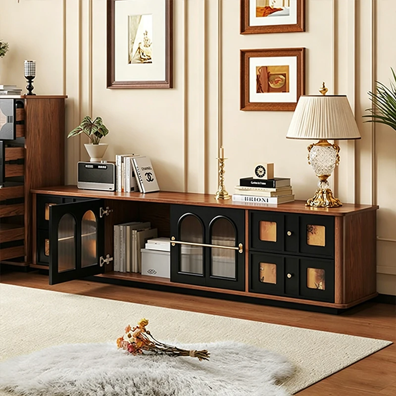 

#Durable Wooden TV Cabinet Latest Designer Vintage TV Stand With Storage Modern High End Living Room