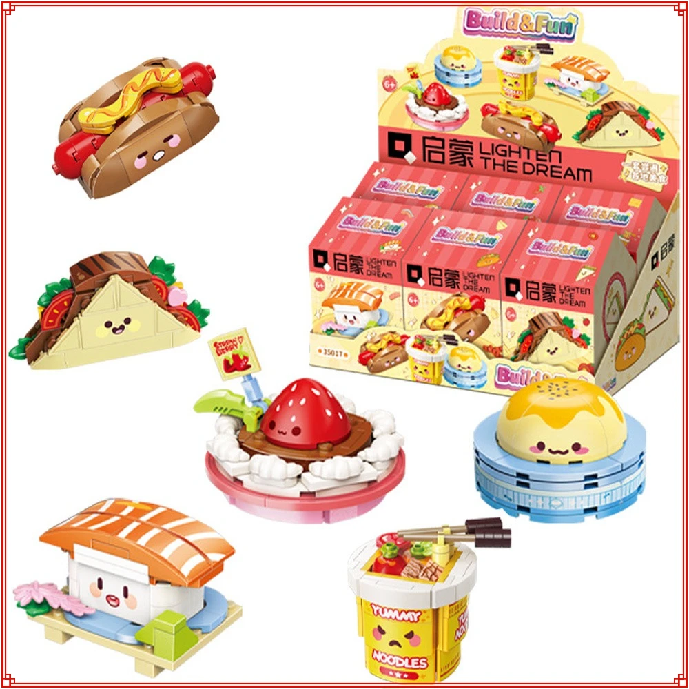 Keeppley Burger und Pommes Frites Montage Bausteinmodell Kreatives Kinder-Fast-Food-Restaurant Spielen mit Spielzeug Geschenken