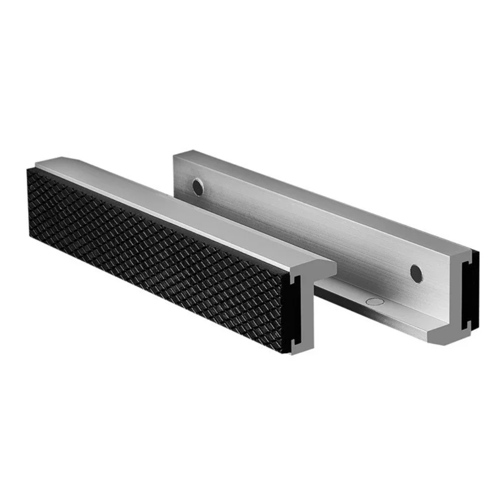 2Piece Vise Jaws Covers Aluminum Alloy Rubber Protective Cover Magnetic Jaw Protector For Bench Vises