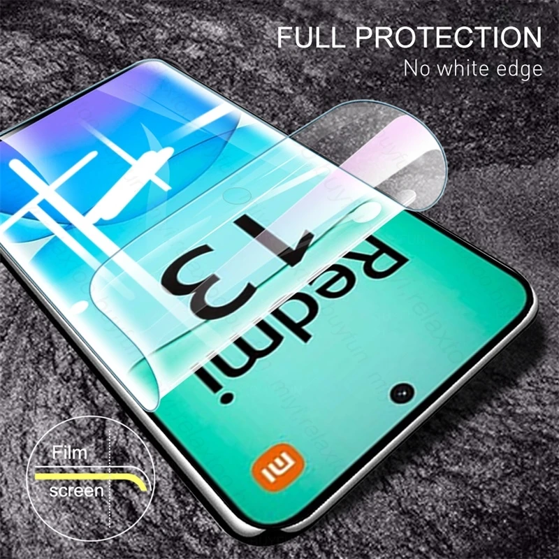 8 In 1 999D Hydrogel Film For Redmi13 Redmi 13 4G Case Full Glue Screen Protector Camera Glass Little Poko Poco M 6 M6 PocoM6 4G