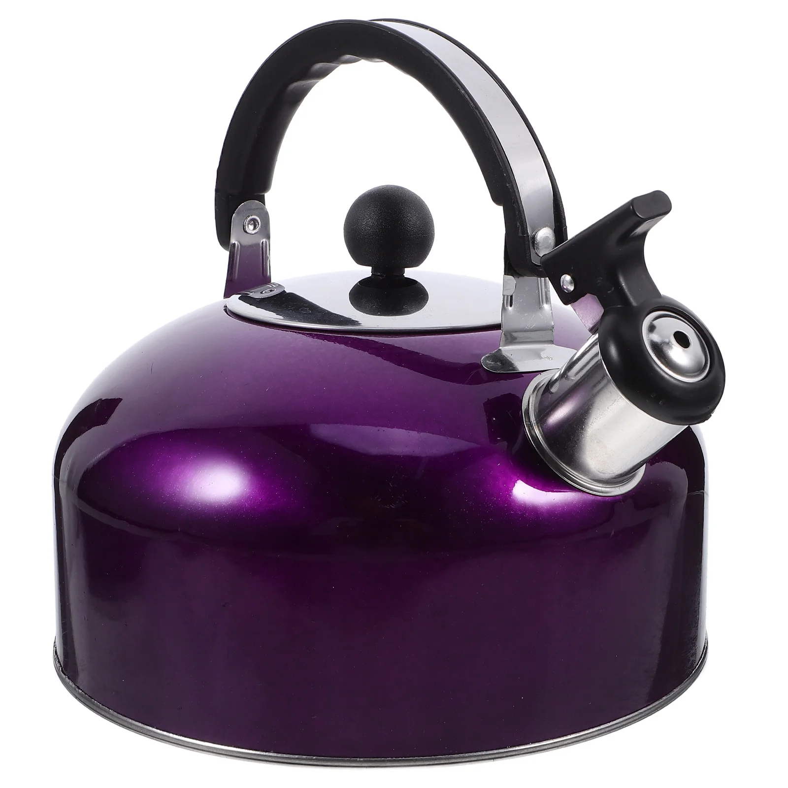 

Stainless Steel Whistling Kettle Pot Sounding Spherical with Handle for Kitchen Teapot