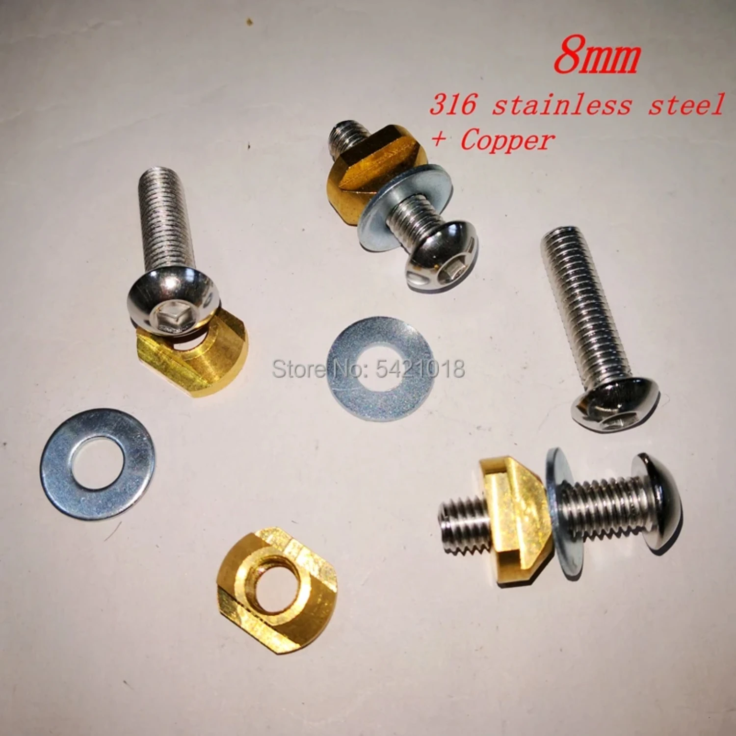 hydrofoil Mount Copper Screw Bolt T-Nuts Nuts  All Hydrofoil Tracks Size M8/M6 Surfing Accessory Men cycling clothing Spexcel