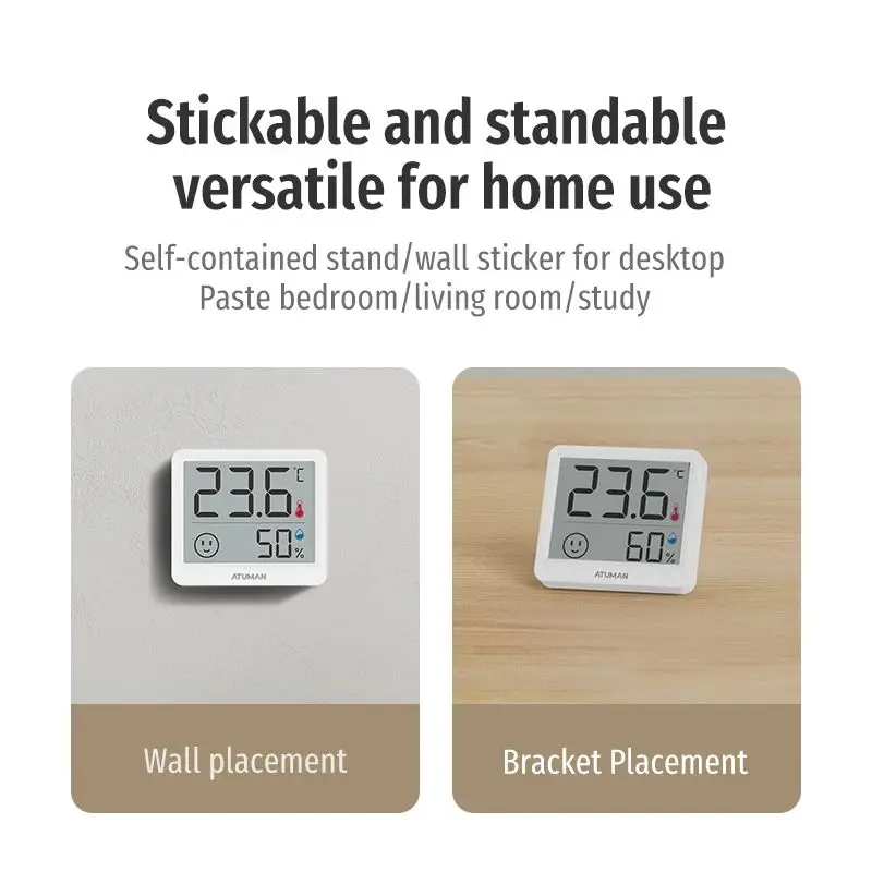 Home Office DUKA THmini LCD Screen Digital Humidity Thermometer Hygrome Moisture Temperature Sensor With Battery