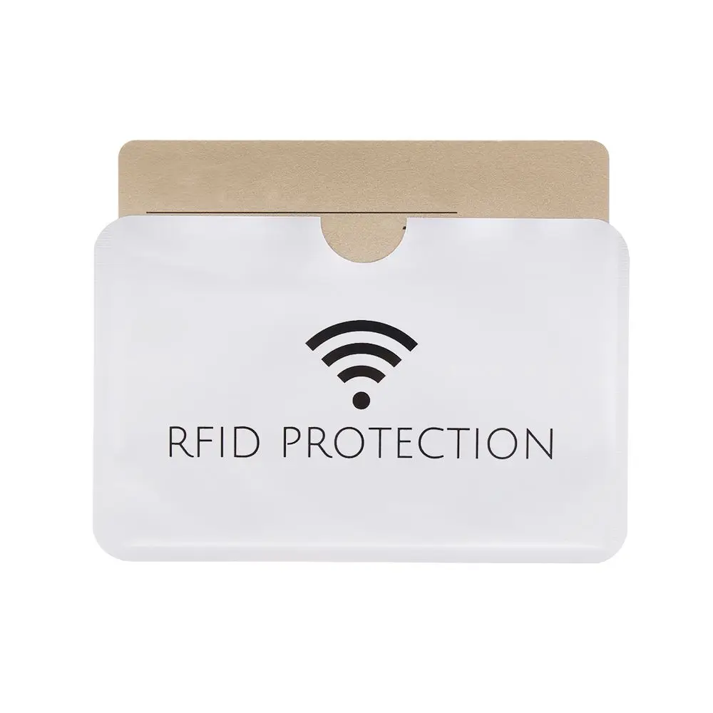 10/20pcs Laser Anti Rfid ID Card Holder Silver Laser Aluminium Wallet  Blocking Reader Lock Bank Card Case Credit Cards Covers