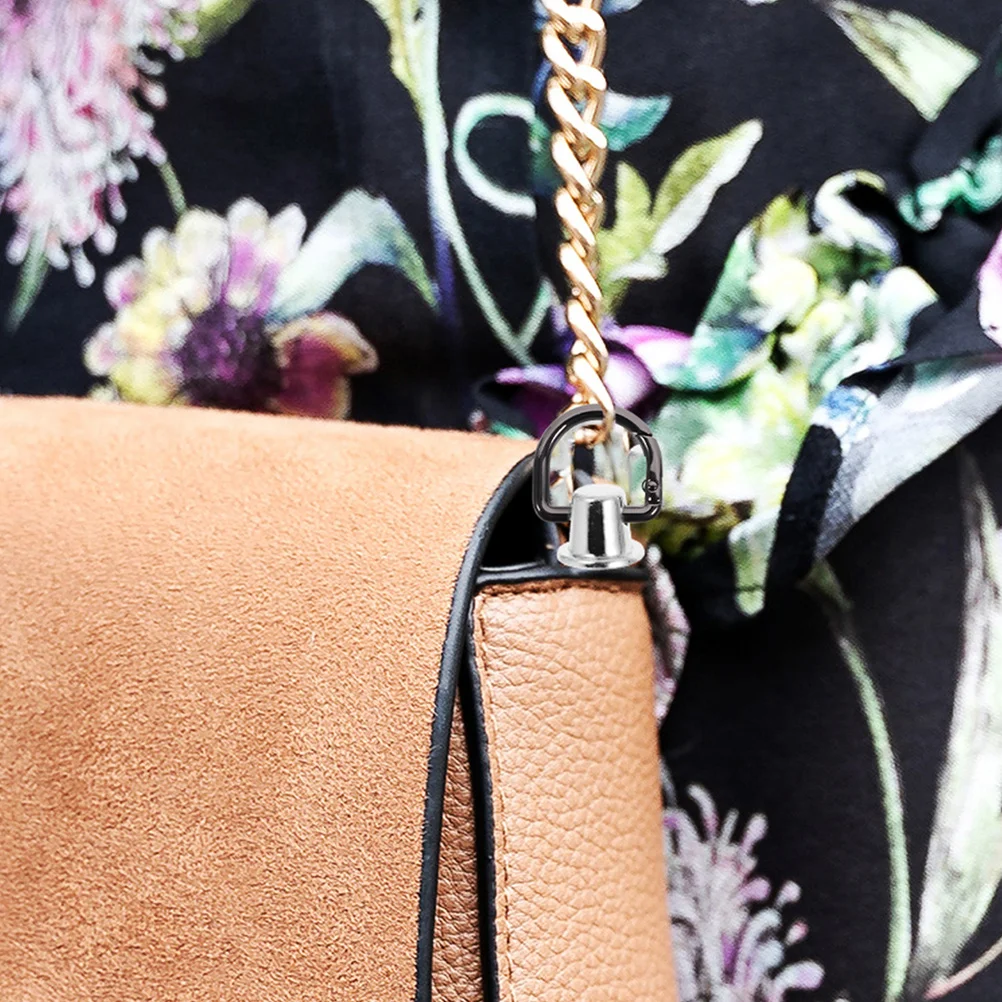 

10Pcs D Shape Spring Ring Clasp for Bag Strap Repair Quick Connect Buckle Clips Compatible with Belts Handbags Backpacks Outdoor