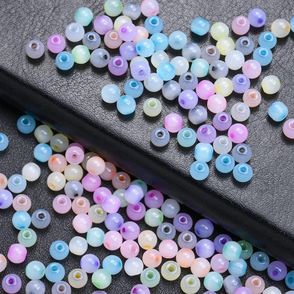 200 Stück Bunte Katzenauge-Glasperlen Hochwertige Lose Spacer-Perlen für Schmuckherstellung DIY Armband Halskette Zubehör – Detail 5