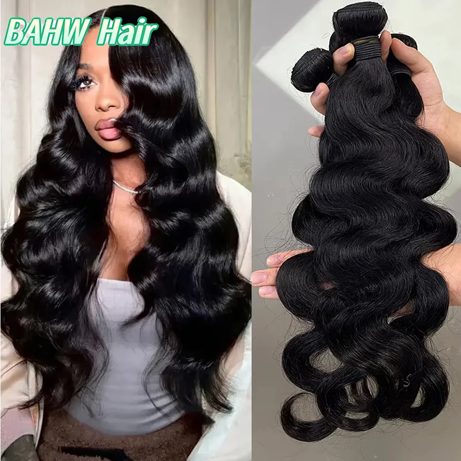 Brazilian Hair Body Wave Virgin Human Hair Bundles Natural Black 1/2/3/4PCS Bundle Deals Raw Hair Extensions Wholesale Price
