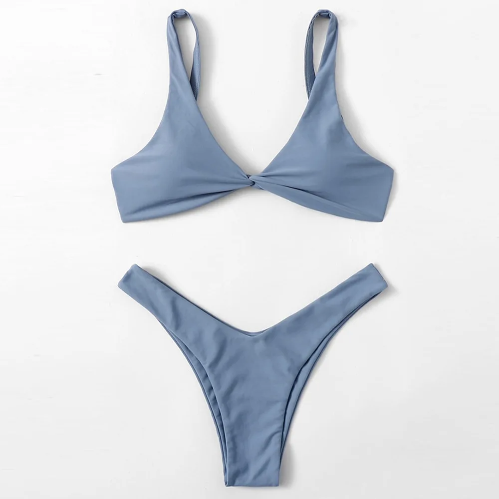 

2026 Sexy Micro Bikini Bathing Suit Women Solid Color Split Bondage Bikini Push Up Summer New Swimsuit 2 Piece Beachwear Biquini