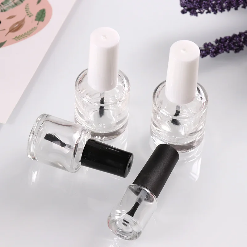 

5/10/15ml Square Glass Nail Polish Bottle with Brush, Empty Refillable Paint Glue Container, Trending Beauty Sample