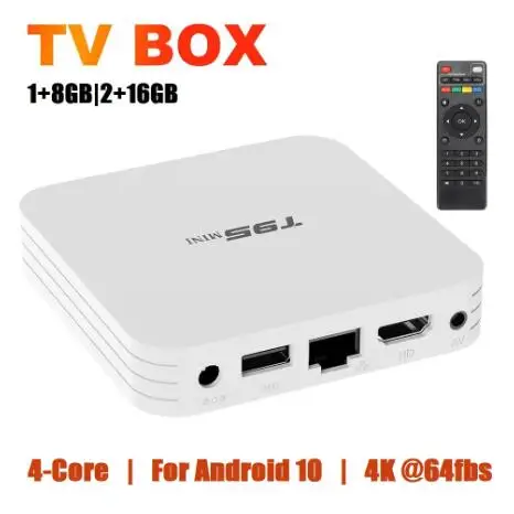 

T95 Mini Smart TV BOX Android 10.0 2.4G WiFi RJ45 Ethernet 4K Телеприставка Allwinner H313 Четырехъядерный медиаплеер Fast Top Box